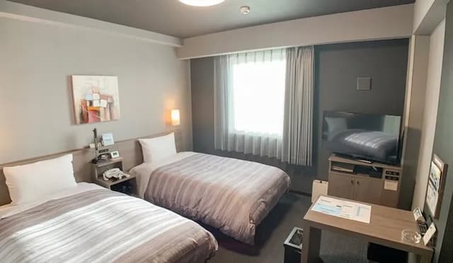 仙台東路線飯店｜六丁之目站步行8分-舒適雙床房【不挑房】-2