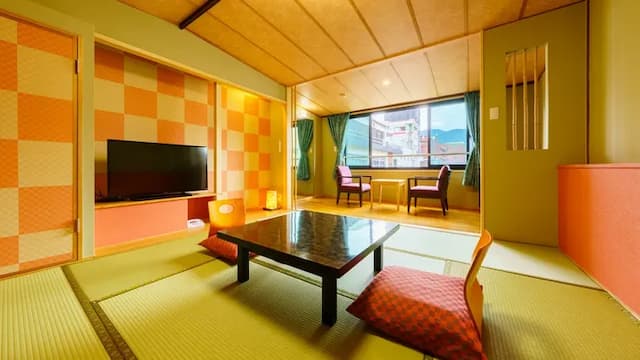 <Japanese-style room with a view>