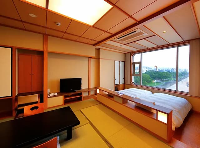 悠彩之宿 望海｜方便至海地獄/高崎山動物園/別府纜車-和洋混合雙床房:專屬衛浴【不挑房】-3