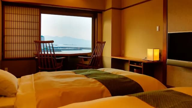 悠彩之宿 望海｜方便至海地獄/高崎山動物園/別府纜車-雙床房:專屬衛浴【不挑房】-3