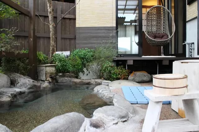 Yufuin Onsen Yufuin Sanso Waremoko-Completely detached garden with open-air bath ★ Wild cherry room [6 tatami + 12 tatami + terrace] [Japanese room] [Mountain view] [Nightlife view]-7