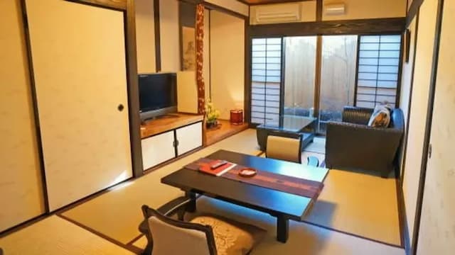 [Japanese-style room with open-air bath / Hagi]