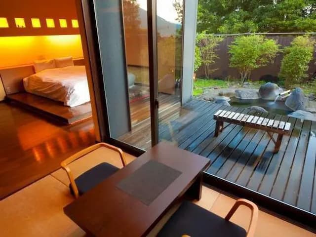 Yufuin Onsen Yufunoi YUHRI-Japanese Western Room King bed / Open-air Bath-4