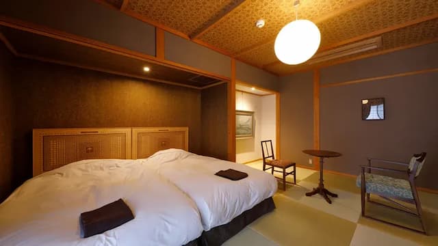 Main building with indoor bath