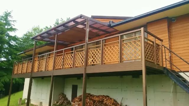 バルコニー側から見た外観です。