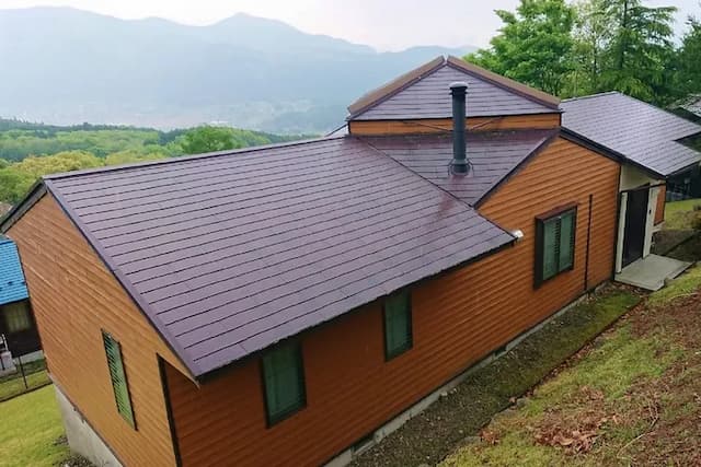 宿のむこうに絶景が広がります。