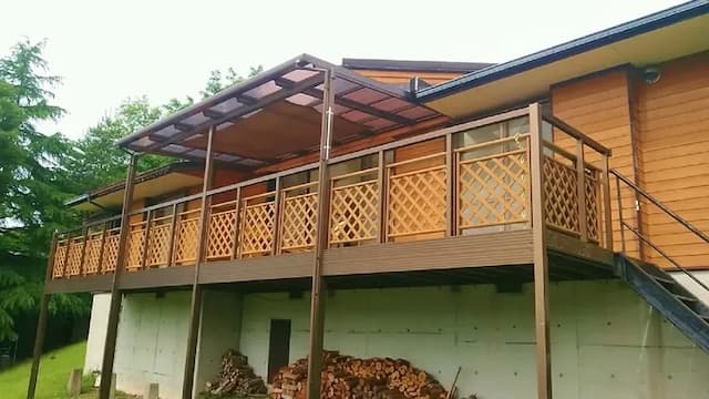 バルコニー側から見た外観です。