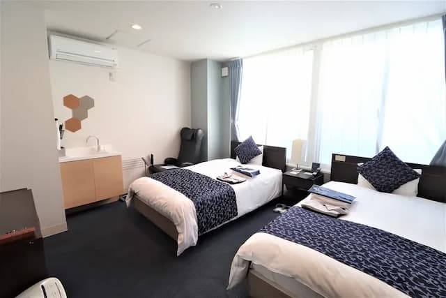 Natural Hot Spring Onomichi Minato Kan-Standard Twin Room with Free Internet-1