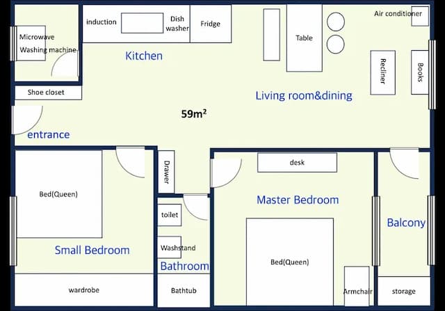 龍山舒適 賢旅居｜近龍山站-四人房-14