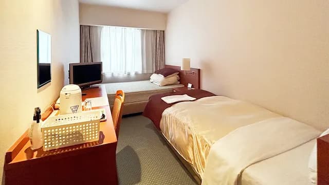 珍珠城市飯店 盛岡｜JR盛岡站步行5分/近盛岡城-雙床房【不挑房】-1