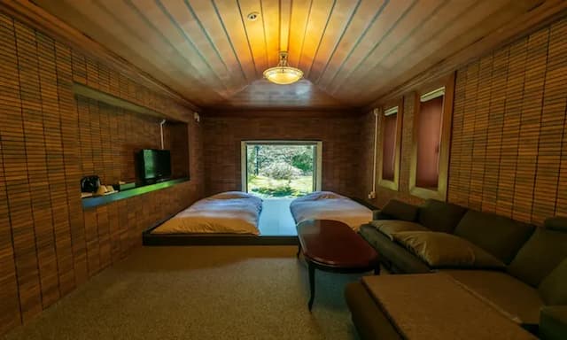 箱根 仙石原虎乃湯｜近箱根玻璃之森美術館-一樓西式雙床房【不挑房】-1