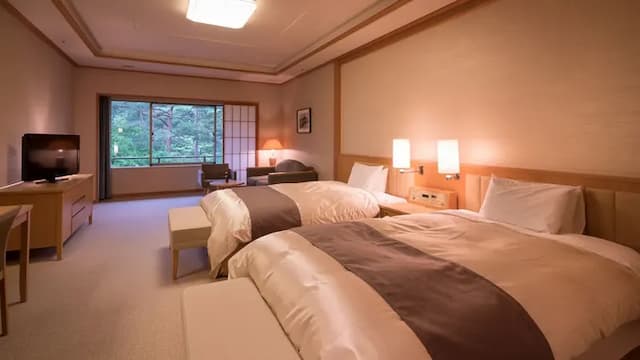 Hanamaki Onsen Kasyoen-Standard Twin Room 52㎡ Non-Smoking-1