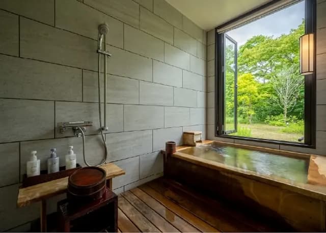 山之神溫泉 別墅 清流館｜花卷站開車20分/方便至花卷機場-一樓 和洋混和客房附陽台和半露天浴池【不挑房】-2