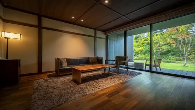 山之神溫泉 別墅 清流館｜花卷站開車20分/方便至花卷機場-一樓 和洋混和客房附陽台和半露天浴池【不挑房】-1