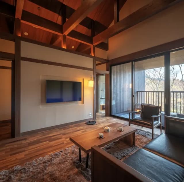 山之神溫泉 別墅 清流館｜花卷站開車20分/方便至花卷機場-二樓 和洋混和客房附陽台和半露天浴池【不挑房】-2