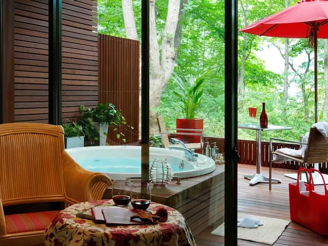 Hakuba Resort Hotel La Neige Higashikan-Deluxe Semi Western-Style Room with Private Open-Air Bath-4