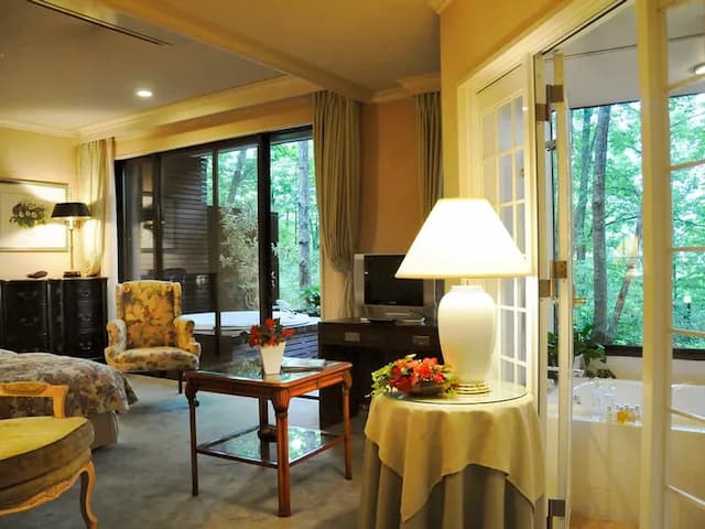 Hakuba Resort Hotel La Neige Higashikan-Deluxe Semi Western-Style Room with Private Open-Air Bath-3