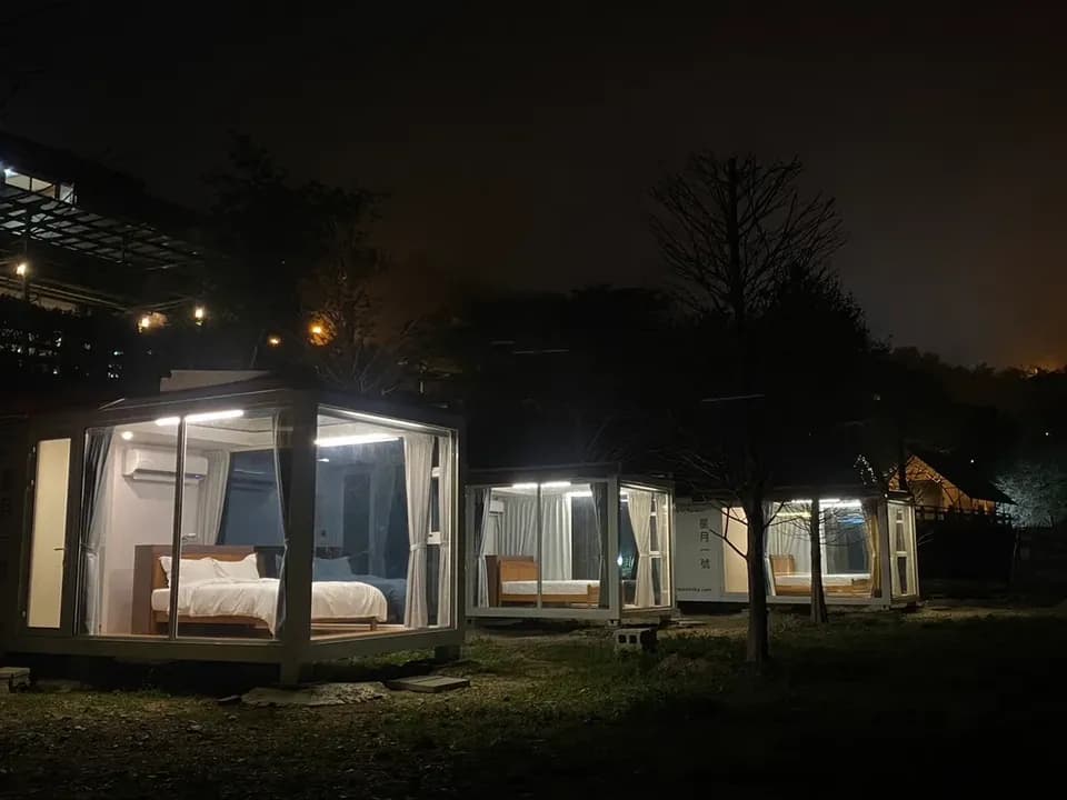 見晴花園渡假山莊｜清境最美星空帳、一泊三食、近清境農場-星月一號-全景玻璃屋-2