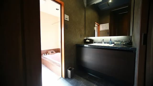 ラグジュアリーな洗面