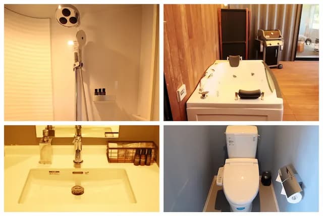 Shower booth with rain shower / jet bath / washroom / restroom