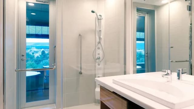 Annex deluxe room with open-air bath and shower booth