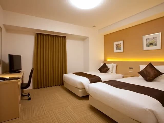 靜鐵商旅 Prezio 靜岡站南｜靜岡站步行2分/腳踏車租借-豪華雙床房【不挑房】-5