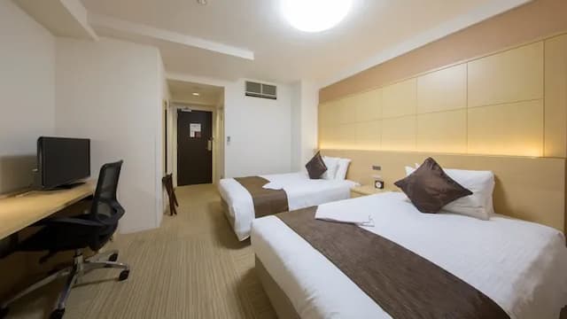 靜鐵商旅 Prezio 靜岡站南｜靜岡站步行2分/腳踏車租借-豪華雙床房【不挑房】-2