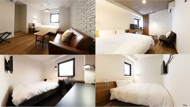 Double room where the design and furniture are different for each room, showing the designer's commitment