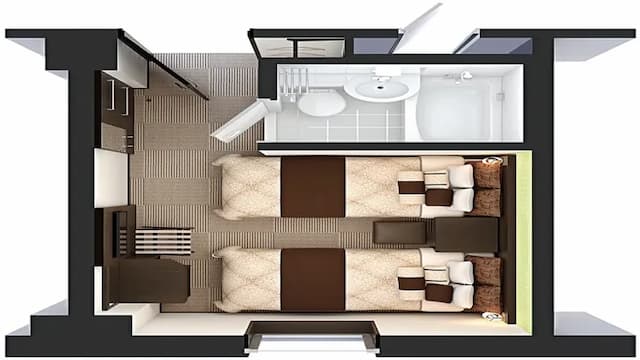 Kuretake Inn Premium Shizuoka-Ekimae-Low-rise 3rd floor compact 100cm x 2 [Economy] [Twin room] [Non-smoking] [Smoking/non-smoking not specified]-2