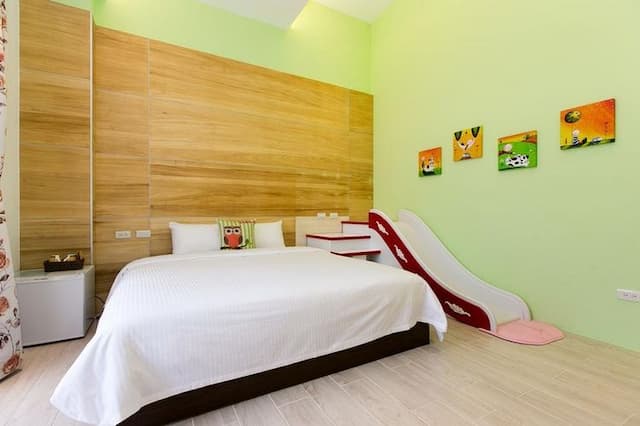 窩在一起－烘焙DIY／免費停車場／免費腳踏車租借／兒童遊戲區-親子溜滑梯雙人房-1