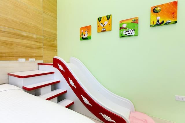 窩在一起－烘焙DIY／免費停車場／免費腳踏車租借／兒童遊戲區-親子溜滑梯雙人房-3