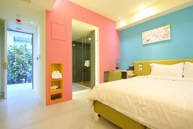 汎特希公寓 | 市區x時尚簡約 | 全景落地採光-標準雙人房(無窗)-10