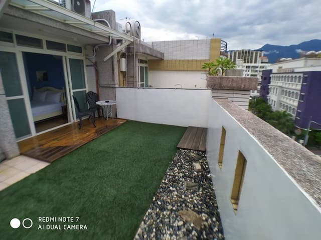 玖拾捌民宿｜可選購18-20人花蓮包棟｜近花蓮火車站-7A 空中庭園雙人房-10