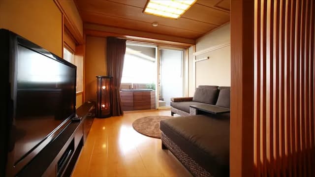 [Double bed Japanese-Western style room 2 rooms] Next room Western-style room type. After getting out of the open-air bath, relax on the large sofa.