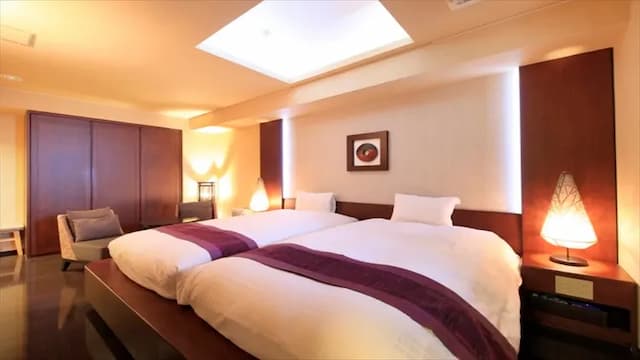 [Hollywood Twin Japanese and Western Room 2] A calm atmosphere of Japanese modern.