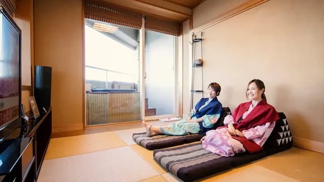 Luxury Japanese Hotel Kaze-no-Kaori Umi-2 Double Room with Semi western room with Bar-6