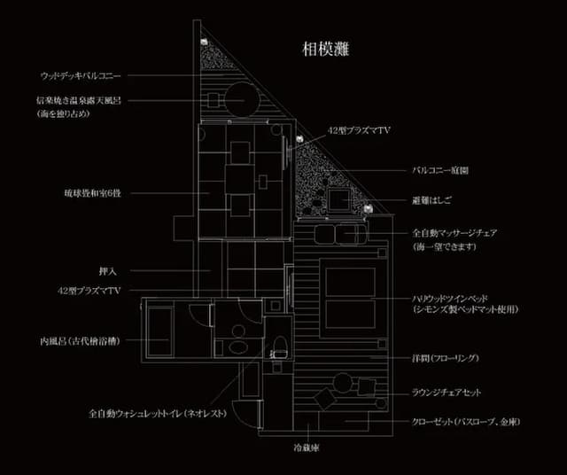 Luxury Japanese Hotel Kaze-no-Kaori Umi-Standard 2 Twin Rooms with Open Air Bath-5