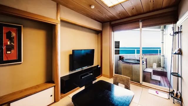 Luxury Japanese Hotel Kaze-no-Kaori Umi-Standard 2 Twin Rooms with Open Air Bath-2