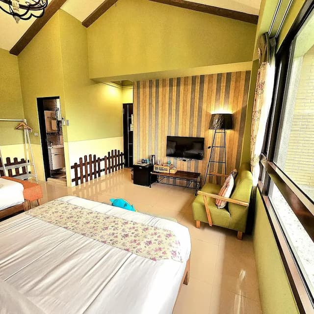 聽見蝸牛民宿 | 自行車使用｜BBQ場地｜停車場-鄉村溫馨四人房-2