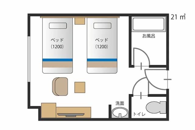 高山飛驒高山瓦特飯店及Spa｜高山站徒歩7分/三町古建築保存區徒步14分-標準雙床房【不挑房】-4