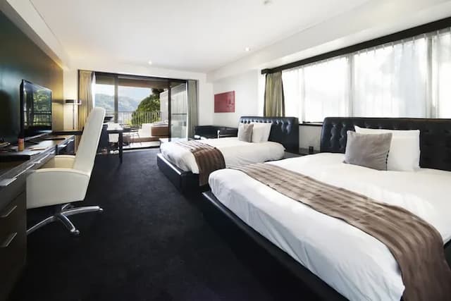 熱海溫泉 Relax Resort飯店｜熱海站開車5分-雙床房附陽台露天浴池【不挑房】-1