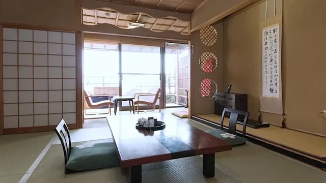 10-tatami mat Japanese-style room + Tsukimidai terrace [Open-air bath with free-flowing hot spring]/Guest room *This is an image