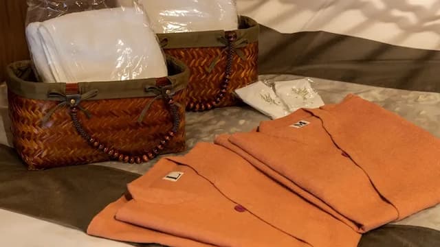 [In-house clothes] The hotel provides monk's working clothes. Please relax and enjoy yourself.