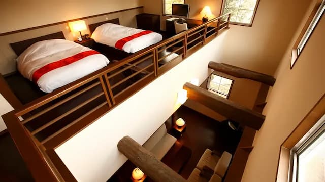 [Maisonette Kura 104㎡] A guest room with an open-air bath. Renovation of an old Western-style building (example)