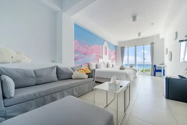 Cat at Greece-Quadruple Room with Sea View and Balcony-3