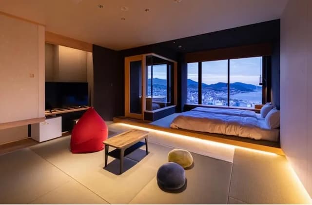 長崎飯店｜立山夜景/長崎車站開車10分/近諏訪神社-牡丹和洋室【不挑房】-1