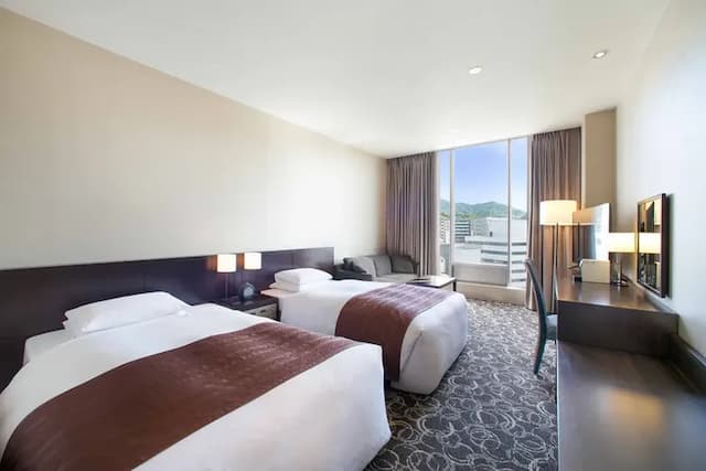新長崎飯店｜JR長崎車站步行7分/緊鄰AMU PLAZA長崎/近出島-高級雙床房【不挑房】-1