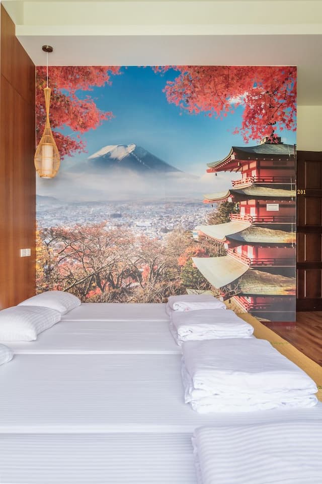 異宿風巢景觀旅店｜可10人包棟｜-日式四人房-附浴缸-201-7