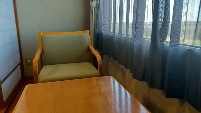 Japanese-style room photo by the window