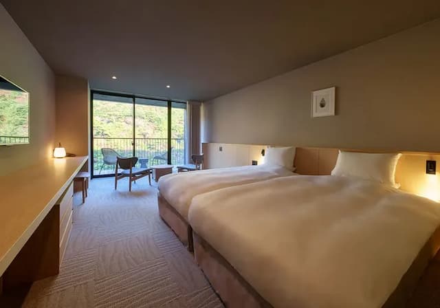 雲仙溫泉 雲仙宮崎旅館｜雲仙地獄步行6分/原生沼步行12分/雲仙纜車站開車15分-豪華雙床房【不挑房】-3